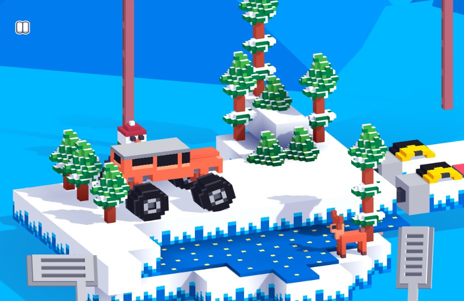 Physics-based driving game with crazy obstacles, crashes, stunts, challenging levels