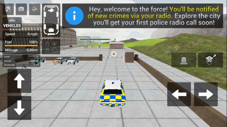 Police Drive action screenshot showing realistic 3D police driving